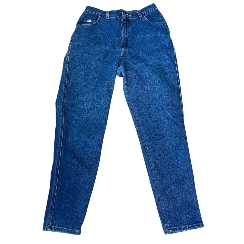 VTG 80s Lee Riders Tapered High Rise Acid Wash Denim Jeans Women's SZ 14 USA mom